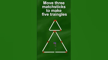 Move three matchsticks to make five triangles #shots #quiz #iqtest