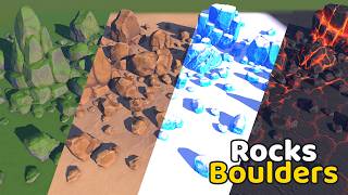 Stylized Nature - Rocks & Boulders | Unity Asset Pack Preview