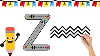 How to Draw Z for Zigzag 〰️: Step-by-Step Alphabet Drawing for Kids! |Magic Art|
