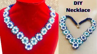 S03 E18. How to make bead jewelry/necklace tutorials. ( Beading series).