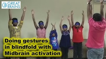 Identifying Gestures in Blind fold by Great Brains. Through Midbrain Activation.