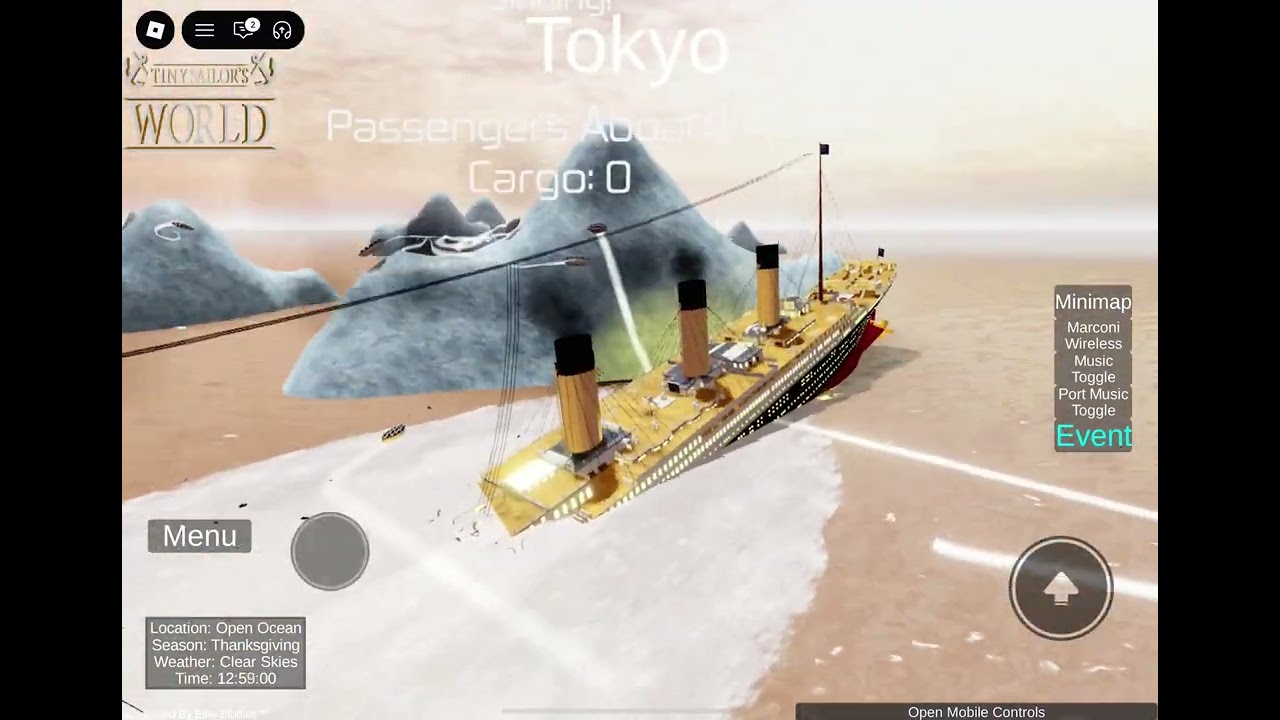 The sinking of titanic