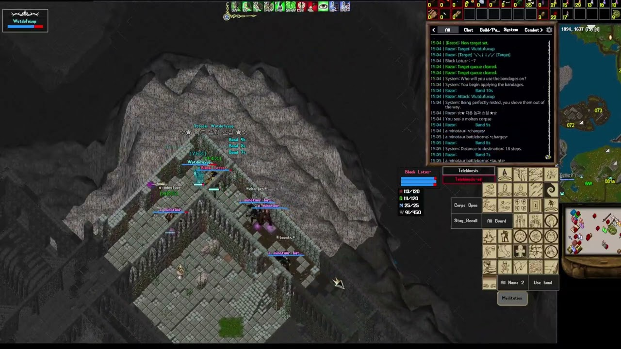 Uo outlands PVP PK : [신전] [Wutdufuxup] [Unforeseen] 태이머 사기