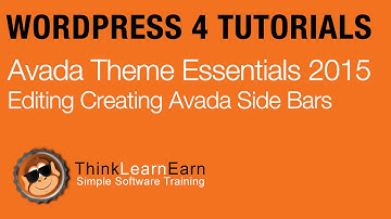 17 Avada Theme Essentials Editing Creating Side Bars Business Solutions Tutorials