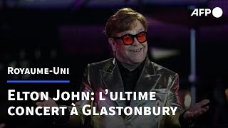 Elton John, le dernier concert britannique de sa tournée d'adieu | AFP