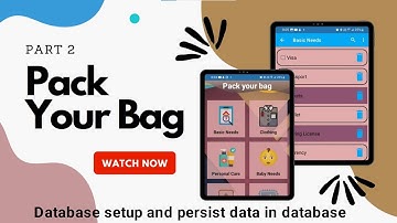 2. Pack Your Bag App - Database setup and persist data in database | Android Project Java