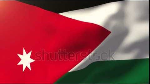 Jordan flag waving in the wind. Looping sun rises style. Animation loop Stock video by