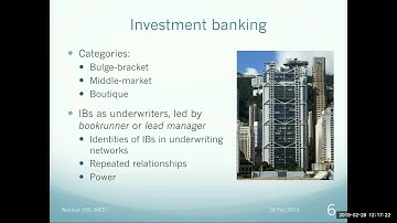 Webinar "Investment banking networks in Asian financial centres" with Karen Lai
