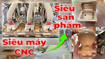 Máy Phay CNC 3D 4D 5 Trục Bàn Servo Xoay 360 SMHW 5ATC4: 2 Bàn Làm Việc - Bàn Xoay Chạm Khắc 4D