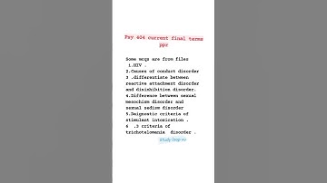 psy404 current final terms ppr #spring #vu #studyloop #vu #2023 #finalterm #virtualuniversity #exam