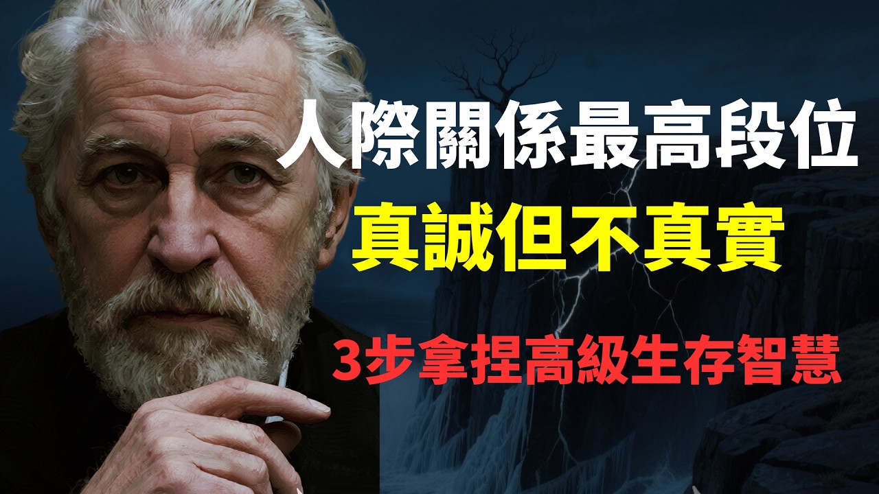 一部影片講透人際關係最高段位：真誠但不真實。3個立即可用的實操方法，教你如何具體地去做到真誠但不真實。