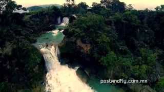 Cascadas El Meco y El Salto desde el aire   DJI Phantom