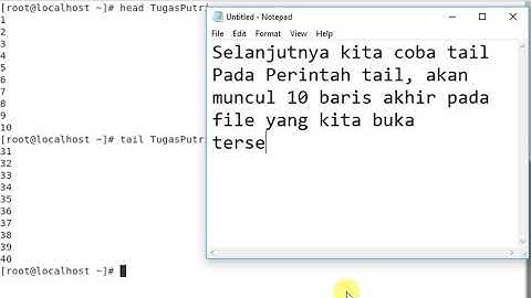 Perintah Dasar Cut, Head, Tail, Less, More Pada Linux CentOS