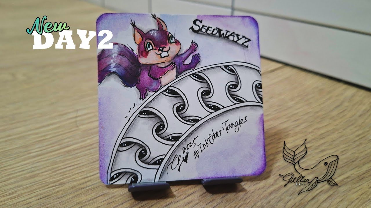绘画 InktoberTangles2025 Day 2 Seedwayz by Carla Jooren,CZT #禪繞