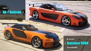 GTA V Cars vs F&F cars Updated#2 | Tokyo Drift & F&F4