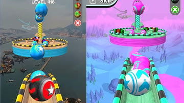 ROLLING BALL VS GOING BALLS LEVEL 418 _ ANDROID MOBILE GAMES WALKTHROUGH IOS GAMEPLAY SPEED RUN