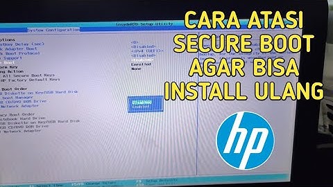 CARA ATASI SECURE BOOT DI LAPTOP HP AGAR BISA INSTALL ULANG WINDOWS