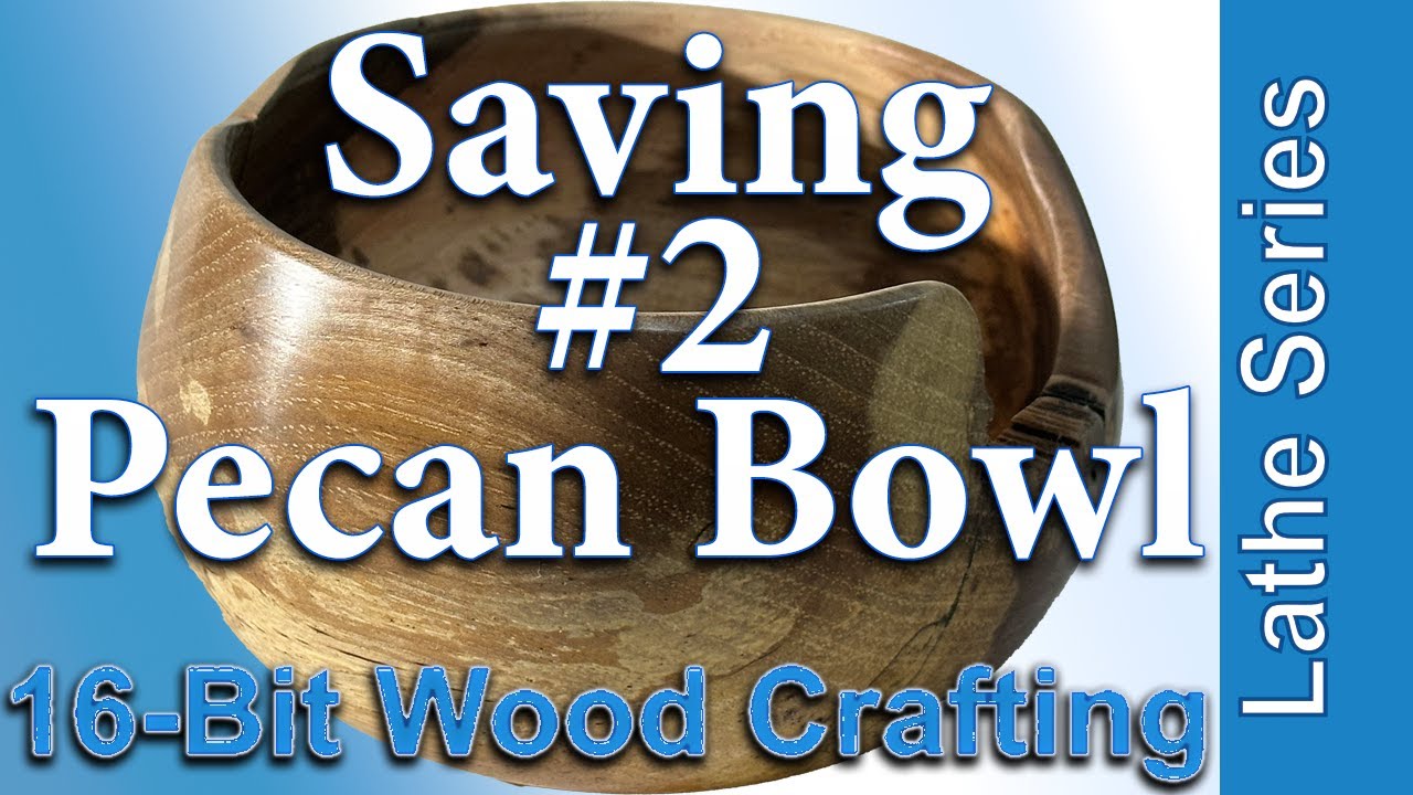 Wood Turning Pecan Bowl using bowl gouge scraper lathe sandpaper