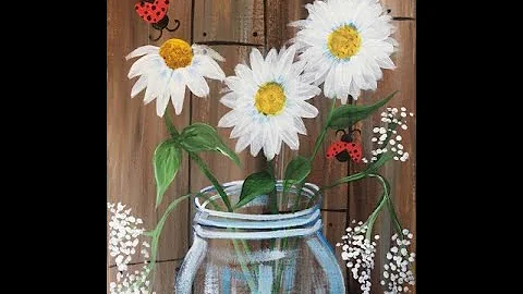 How To Paint Rustic Daisies