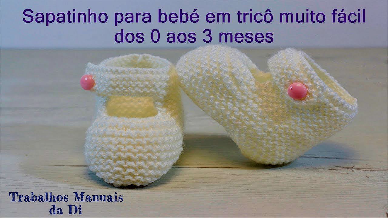 sapato de tricô de bebê