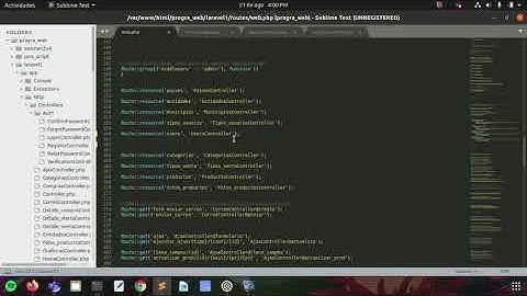 Implementación de Sesiones en laravel