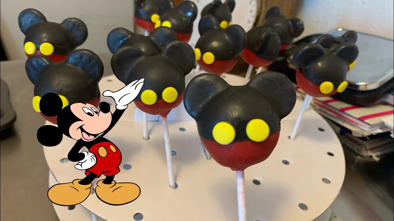 MICKEY MOUSE CAKE POPS - YouTube