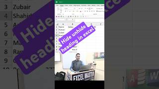 Hide/Unhide Row and Column Headings in Excel #exceleducation #exceltips #excelformula #shorts