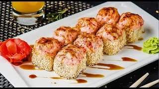 Теплые роллы с курицей и грибами / Запеченые роллы Теплые роллы с курицей и грибами / Запеченые роллы