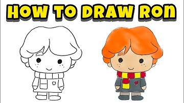 How to Draw Ron Bilius Weasley from Harry Potter Quick And Easy with RavlykArt