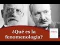 ¿Qué es la fenomenología? (7ª sesión seminario Anábasis)