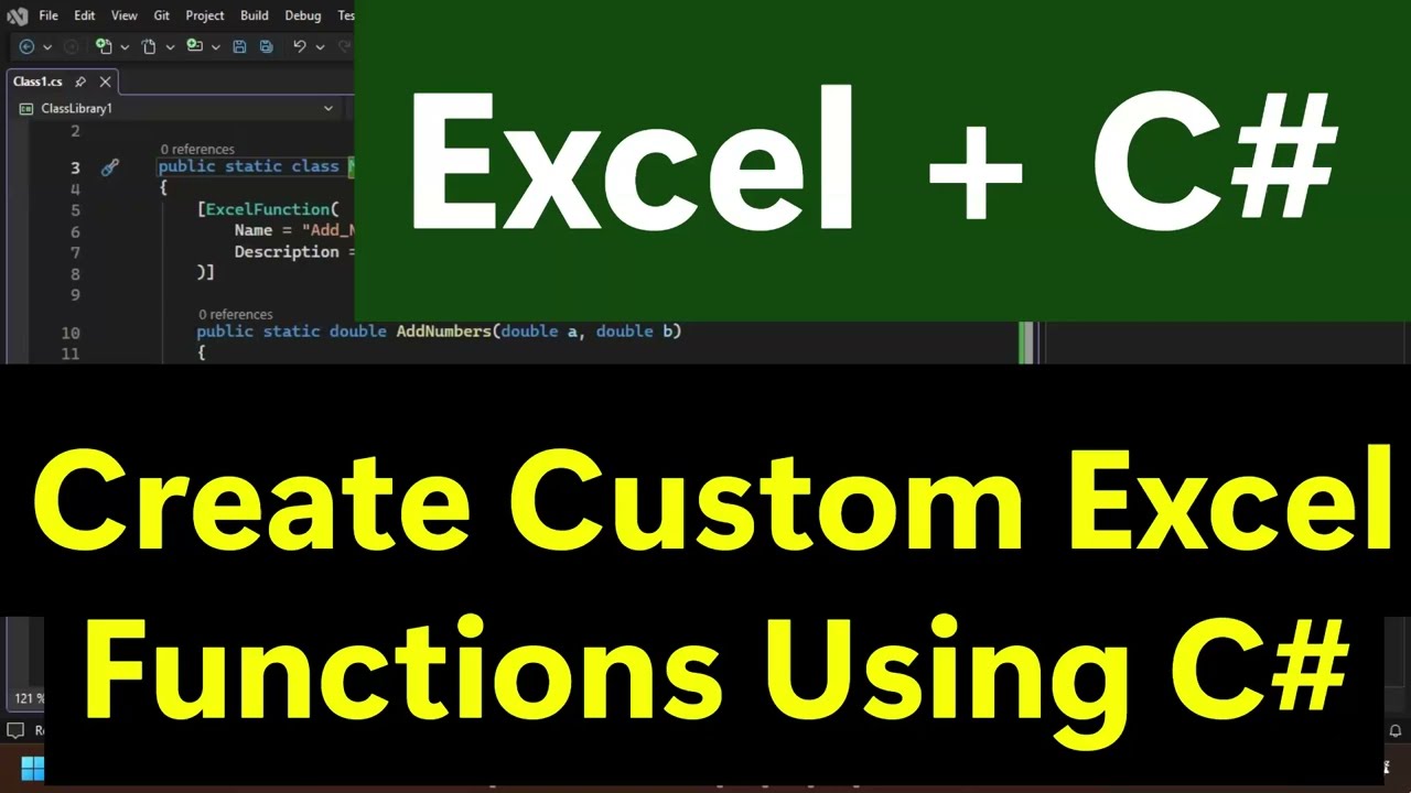 Создание функций Excel на C# без VBA