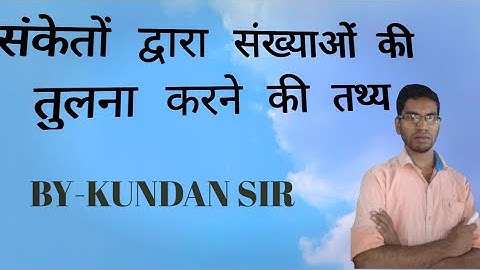 संकेतों द्वारा संख्याओं की तुलना करने की तथ्य.......Fact of comparing numbers by signs