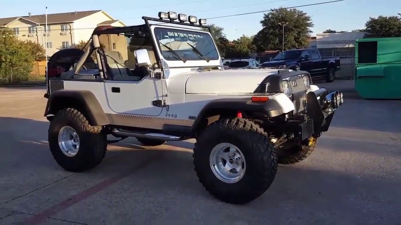  1989 Custom Lifted Jeep YJ 383 Stroker McKinney Plano Dallas -  YouTube