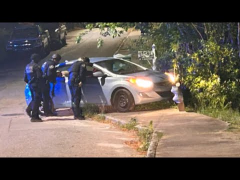 Large police presence