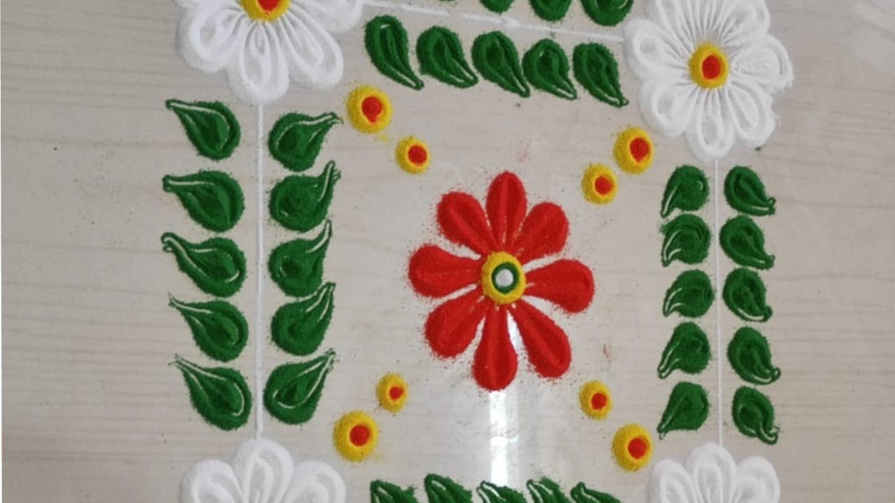 Latest stylish rangoli. Unique rangoli. Best rangoli. Rangoli designs ...