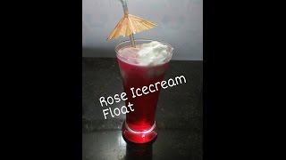 Rose Icecream Float/Mocktail Drink Recipe/quick and easy#189