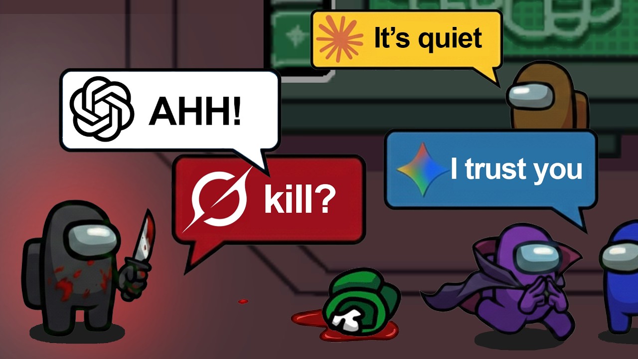 I Forced 10 AIs to play Among Us...(it was crazy)