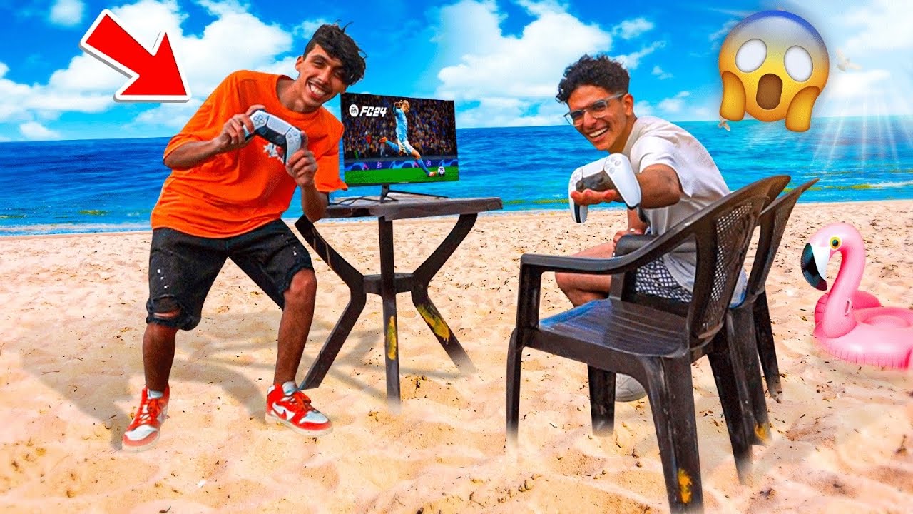 صاوبنا سيتاب في البحر لأول مرة 🌊😱لعبنا FC24 مع ​⁠@MEDSAIX7 🎮🔥