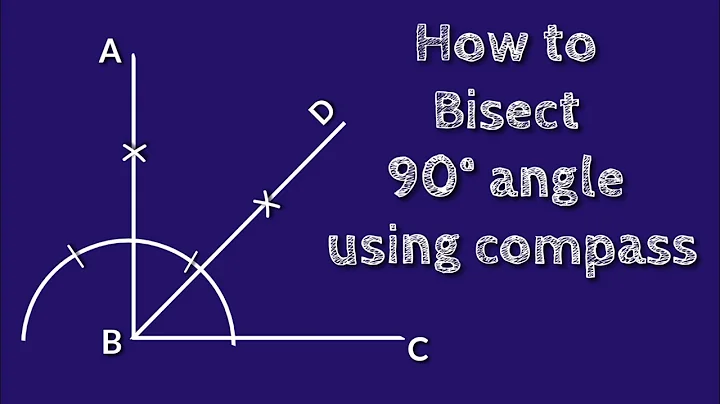 How to bisect 90° angle using compass. Bisection of 90° angle. @SHSIRCLASSES.