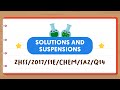 Understanding Solutions and Suspensions