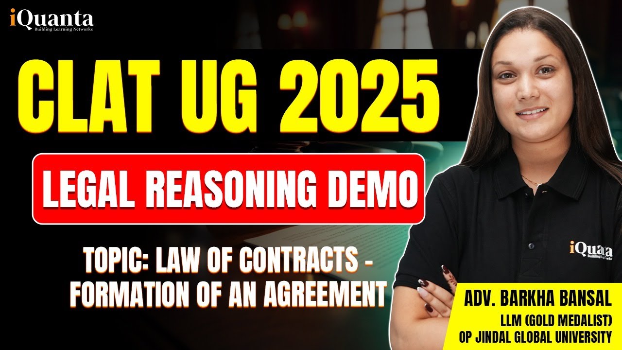 CLAT UG 2025 Legal Reasoning: Law of Contracts - YouTube