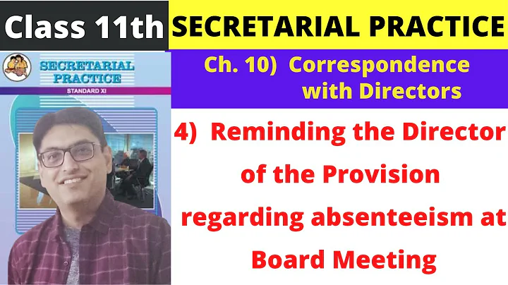 Letter Reminding the Director of the provision regarding absenteeism at Board Meeting