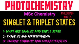 Singlet & Triplet State~Representation + Energy order #photochemistry #mscnotes @itschemistrytime screenshot 1