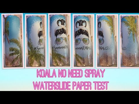 Testing Koala NO NEED SPRAY Matte White Waterslide Paper