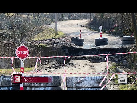 სოფელ ზედა ვანში ხიდი ჩაინგრა | მუნიციპალიტეტის რამდენიმე სოფელი ცენტრს სათადარიგო ხიდით უკავშირდება