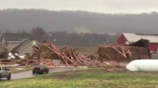Video: Collapsed building, damaged roofs, downed trees in Denver