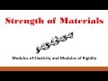 Strength of Materials (Part 4: Elasticity, Rigidity & Shear Stress)