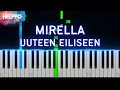 Mirella  uuteen eiliseen  helppo piano tutorial