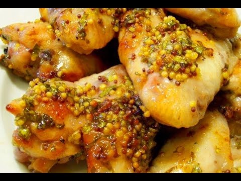 Видео рецепт Куриные ножки в сметане и французской горчице