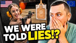 Europeans Are TERRIFIED to Shoot Guns… Until They Try It!
